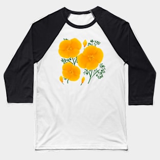 California poppy Baseball T-Shirt